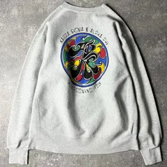 90s USA製 Lee 両面 カレッジ プリント RWタイプ スウェット トレーナー XL / 90年代 アメリカ製 オールド リバース 霜降り グレー