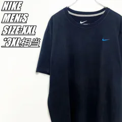 【US古着】NIKE　ナイキ　ワンポイント刺?Ｔシャツ　メンズ　サイズ表記XXL　3XL相当　ブラック×ブルー