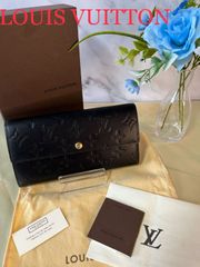 【65】Louis Vuitton ルイヴィトン ヴェルニ 財布 ポルトフォイユサラ ブラック 黒