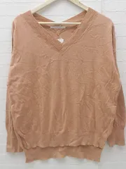 ◇ KBF アーバンリサーチ コットン ニット 長袖 Vネック セーター ONE ブラウン *  【1002800307890】