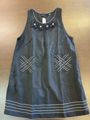 ナイロン花モチーフエプロン　撥水加工　かわいいエプロン