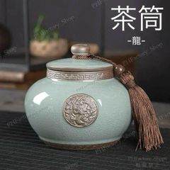 中国美術 茶筒 茶器 茶入れ 青磁 茶道具 麒麟紋 送料込み 中国美術 茶筒 茶器 茶入れ 青磁 茶道具 麒麟紋 送料込み