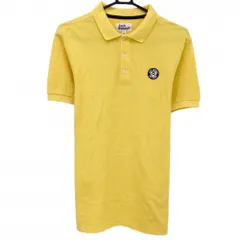 【美品】ジャックバニー 半袖ポロシャツ イエロー ロゴワッペン  メンズ 5(L) ゴルフウェア Jack Bunny