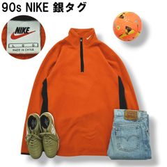 90s ヴィンテージ ナイキ NIKE 銀タグ ハーフジップ フリース