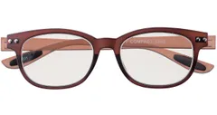 【迅速発送】メイガン おしゃれ 老眼鏡 ブルーライトカット ブラウン 度数+2.50 (colorfulook 軽量 形状記憶 フレーム) 5562-25