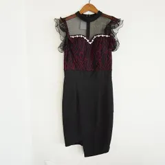 #snc デイジーストア dazzy store ワンピース L 黒 レース フリル ビジュー タグ付き 美品 レディース [829903]のサムネイル