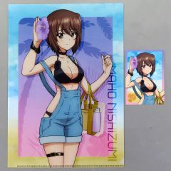 [중고] 클리어 파일 니시스미 마호 A4 클리어 파일 & 스티커 [WEB 복권 걸즈 & 팬처 최종장] E상