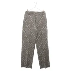 EMPORIO ARMANI (エンポリオアルマーニ) ダイヤ柄 ウール ロング パンツ グレー H31P14 C1121のサムネイル