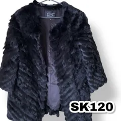 COUP DE CHANCE(クードシャンス) フェイクファーコート ブラック色 38サイズ レディースアウター　管理SK120