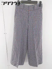 ◇ MACPHEE マカフィー TOMORROWLAND チェック パンツ サイズ32 ブルー系 ブラウン系 レディース  【中古】 【1108090005734】