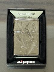 ZIPPO zippo アーマー 両面特殊刻印 Heavy Wall Armor Case 初期型 2003年製 silver シルバー 両面 特殊刻印 彫刻 特殊加工品 デットストック