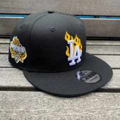 海外限定 9FIFTY ニューエラ LA Dodgers ドジャース スナップバックキャップ 炎 イエローフレイム 40周年記念 (950-248)