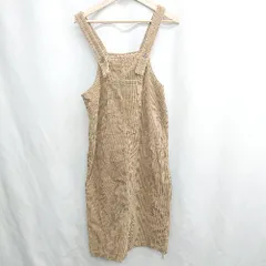 ◇ ⊇◎●未使用● DAY CLOSET コーデュロイ サロペット風 ロング ワンピース サイズ表記なし ブラウン レディース E  【1502030033397】