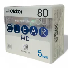 Victor ミニディスク 80分 CLEARシリーズ シルバー 5枚 MD-80QX5のサムネイル