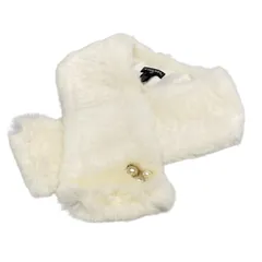 希少 CHANEL ヴィンテージ ファーマフラー ココマーク 白 アイボリー 希少 CHANEL ヴィンテージ ファーマフラー ココマーク 白 アイボリー