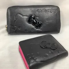 サンリオ　ハローキティ 財布2個セット　ブラック×ピンク　二つ折り財布　長財布　C396