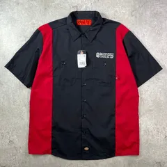 DEADSTOCK NOS Dickies ディッキーズ ツートンカラー 半袖ワークシャツ メンズXL 