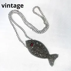 魚モチーフ ホリークラフト ペンダントネックレス vintage