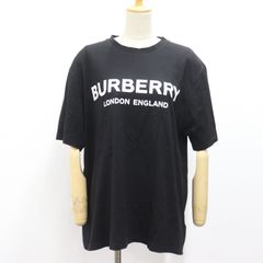 IT74G3OT1SWS BURBERRY バーバリー 胸ロゴ プリント Tシャツ 半袖 トップス コットン 綿 ブラック 黒 メンズ サイズM