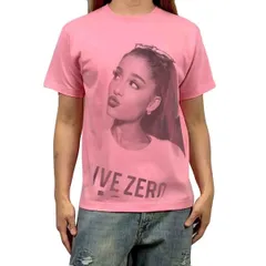 オリジナル Tシャツ ビッグ プリント アリアナグランデ 洋楽 R&B ダンス ポップス ピンク Tシャツ S M L XL タイト ジャスト 大きい ビッグ オーバーサイズ メンズ レディース ユニセックス ピンククリーム