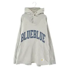 BLUE BLUE (ブルーブルー) ロゴプリント スウェット パーカー グレーのサムネイル