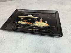 お盆　トレー　伝統工芸　長手盆　 長方盆　富士山　京都