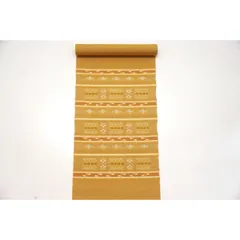 未使用 沖縄県 琉球 本場 南風工房 南風原 花織 名古屋帯 琉球南風原花織 よろけ織 九寸名古屋帯 大城一夫 ｜着物専門店