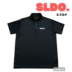 SLDO.  エスルド /ポロシャツ ブラック吸水速汗ポリエステル/ゴルフ/メンズ