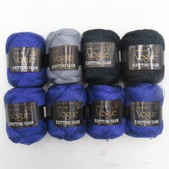 毛糸 エクトリー ヴォーグライトレーヨン Y31005  約50g(約350m) 8玉セット パープル、モノトーン系 未使用品
