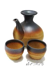 美濃焼 酒燗器 カラカラ + お猪口２個セット 【 4700 】【 酒器 】