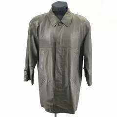 日本製★アンテスコ★本革/ラムレザーステンカラーコート【M/茶系】比翼仕立て内ポケット/ノーベント/ANTESCO/Made in Japan◆BC275W<sale>