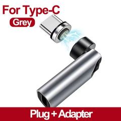 USB-Cケーブル➔曲るマグネット磁石式USB充電通信変換アダプター