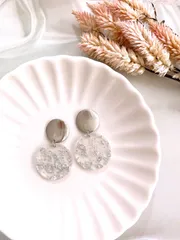 シルバーメタルプレート×銀箔プレート