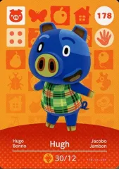 【中古】どうぶつの森amiiboカード 178[-]：Hugh/クッチャネ