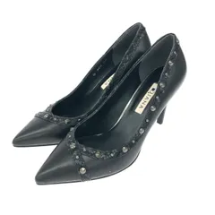 DIANA ダイアナ パンプス 表記サイズ:23 1/2 スタッズ/パイソン    ブラック レディース / 240001163333