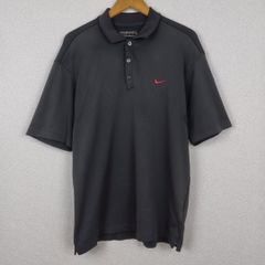 NIKE GOLF ナイキゴルフ ポロシャツ 半袖 ワンポイントロゴ ダークグレー メンズ 古着 スポーツMIX