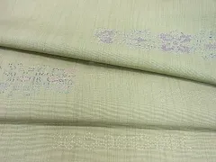 平和屋着物■上質な紬　横段花菱文　逸品　fe5169のサムネイル