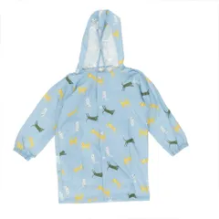 ☆ ブルー×レオパード ☆ 2XL(130-140cm) ☆ sy7005 キッズレインコート レインコート キッズ ランドセル対応 男の子 女の子 レインポンチョ おしゃれ レインウェア 合羽 カッパ 小学校 小学生 通園 通学 幼稚園 保育園 子供 こども