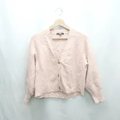 ◇ ⊇ UNIQLO ユニクロ 長袖 ニットカーディガン サイズM ピンク レディース E  【1502030025255】