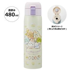 水筒 480ml ワンタッチ ステンレス 子供 キッズ 直飲み キャラクター 保冷 保温 スケーター STOT5