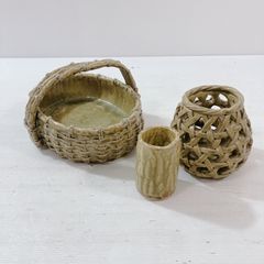 陶器 花器 フラワースタンド 花入れ 花瓶 籠 ランプシェード バスケット おしゃれ