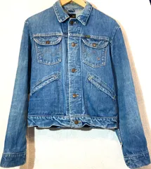 Wrangler★124MJ★70'sVINTAGE★3rd★デニムジャケット★ジージャン★セルビッチ★耳付き★左綾★レフトハンドツイル★黒タグ★初期モデル★USA製★ラングラー★ビンテージ★青★希少★レア