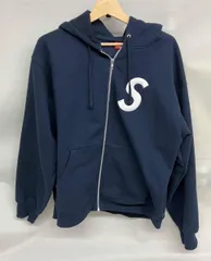 supreme シュプリーム Sロゴ スウェット ネイビー Mサイズ S Logo Zip Up Hooded Sweatshirt | Supreme 24fw