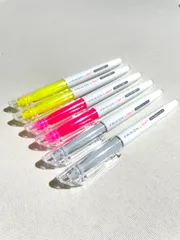 フリクション ライト こすると消える 蛍光ペン ピンク イエロー  ナチュラルカラー　グレー 各2本ずつ 計6本セット 受験 授業 勉強 資格 仕事 事務 バイト メモ