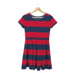 良好 POLO RALPH LAUREN ポロラルフローレン  チュニック ワンピース サイズ:160  レッド/ネイビー  レディース ボーダー　241014003540
