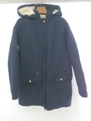 ■ ZARA ザラ 裏ボア 長袖 ジップアップ コート サイズEUR S USA S MEX 26 ネイビー レディース E  【1303240026809】