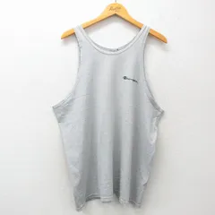 XL/古着 チャンピオン champion ビンテージ タンクトップ メンズ 00s ワンポイントロゴ クルーネック グレー 霜降り 25jun09 中古