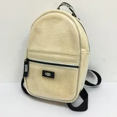 UGG ファー付きスエードリュック 美品】 UGG アグ リュックサック ムートン スエード×レザー