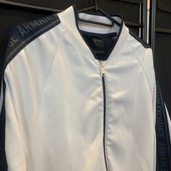 アルマーニ エクスチェンジ 白 黒 スウェット ジャケット ジャージ メンズ レディース ユニセックス