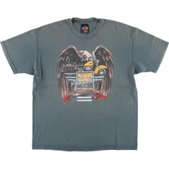 古着 90年代 ハーレーダビッドソン Harley-Davidson 鷲柄 イーグル柄 モーターサイクル バイクTシャツ USA製 メンズXL相当/eaa570206
